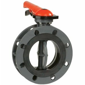 Затвор дисковый ПВХ Butterfly Valve Ду200 Ру10 межфланцевый в Череповце